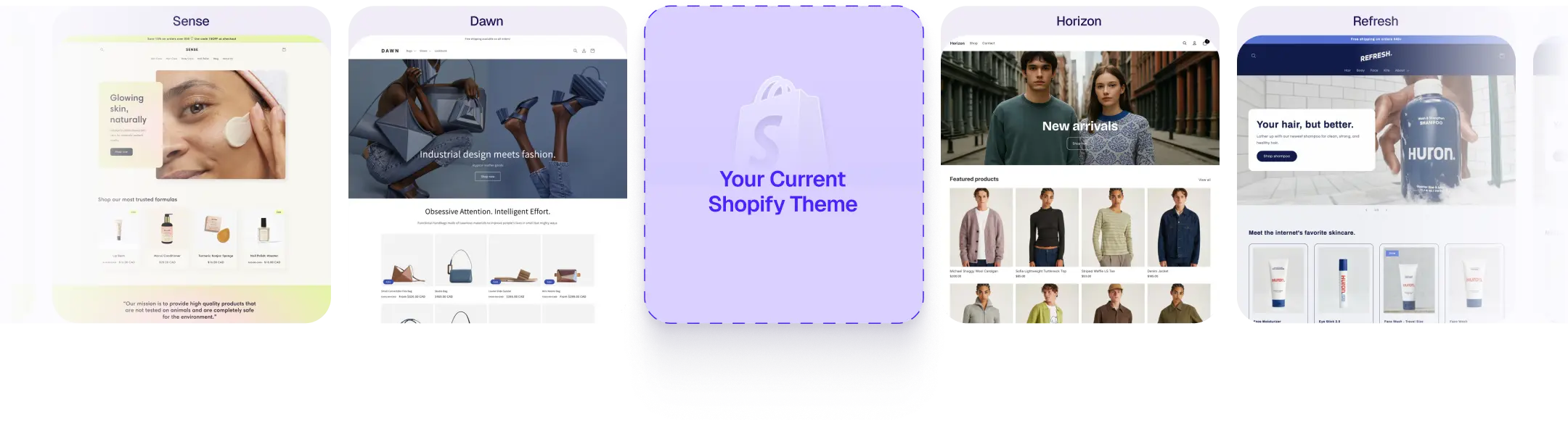 Gallery of high-converting Shopify product page templates by niche in PagePilot